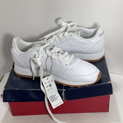 Reebok Women's Classic Leather Sneaker Reefresh White/Grey/Gum Size 7 GY0956