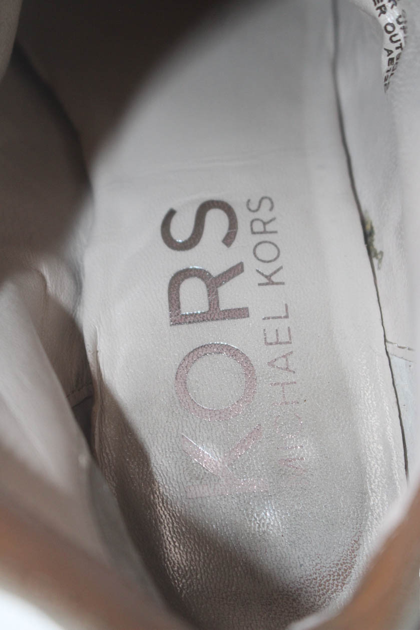 KORS Michael Kors Womens Block Heel Ankle Booties Brown Suede Size 6.5 thumbnail 5