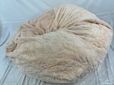 Furhaven Large Dog Bed Ultra Plush Ball Round Bed Faux Fur NWT Shell Colored