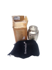 Reminded Cremation Urn Adult Large Metal Cross Design with Bag  Box 11 Inch