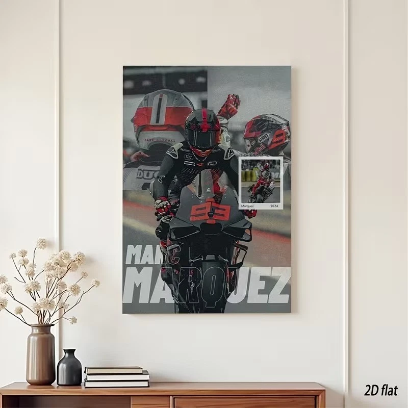Retro Modern Marc Marquez #93 Bike Poster Motorcycle Racing Lover Gift