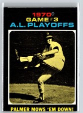 1971 Topps #197 1970 A.L. Playoffs Game 3: Palmer Mows 'Em Down! ALCS CC70