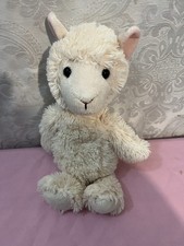 2018 Aurora Cuddly Friends Cream Color Llama Beanbag Plush Stuffed Animal Toy