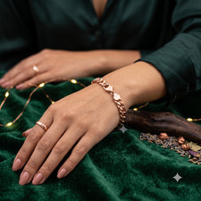 Pure Copper Curb Link Chain Bracelet Copper Bracelet Jewelry Grams, 25" In