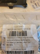 1/4-20 x 1" FT Hex Bolt Zinc Plated Grade 5 Cap Screw Coarse Thread. 100pk, 1C