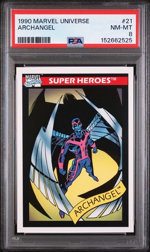 1990 Marvel Universe #21 Archangel PSA 8