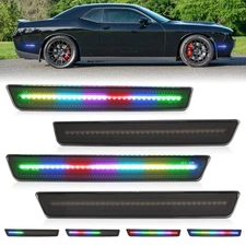 For 2015-2023 Dodge Challenger Dynamic Front Rear Bumper 4x LED Side Light Lamps