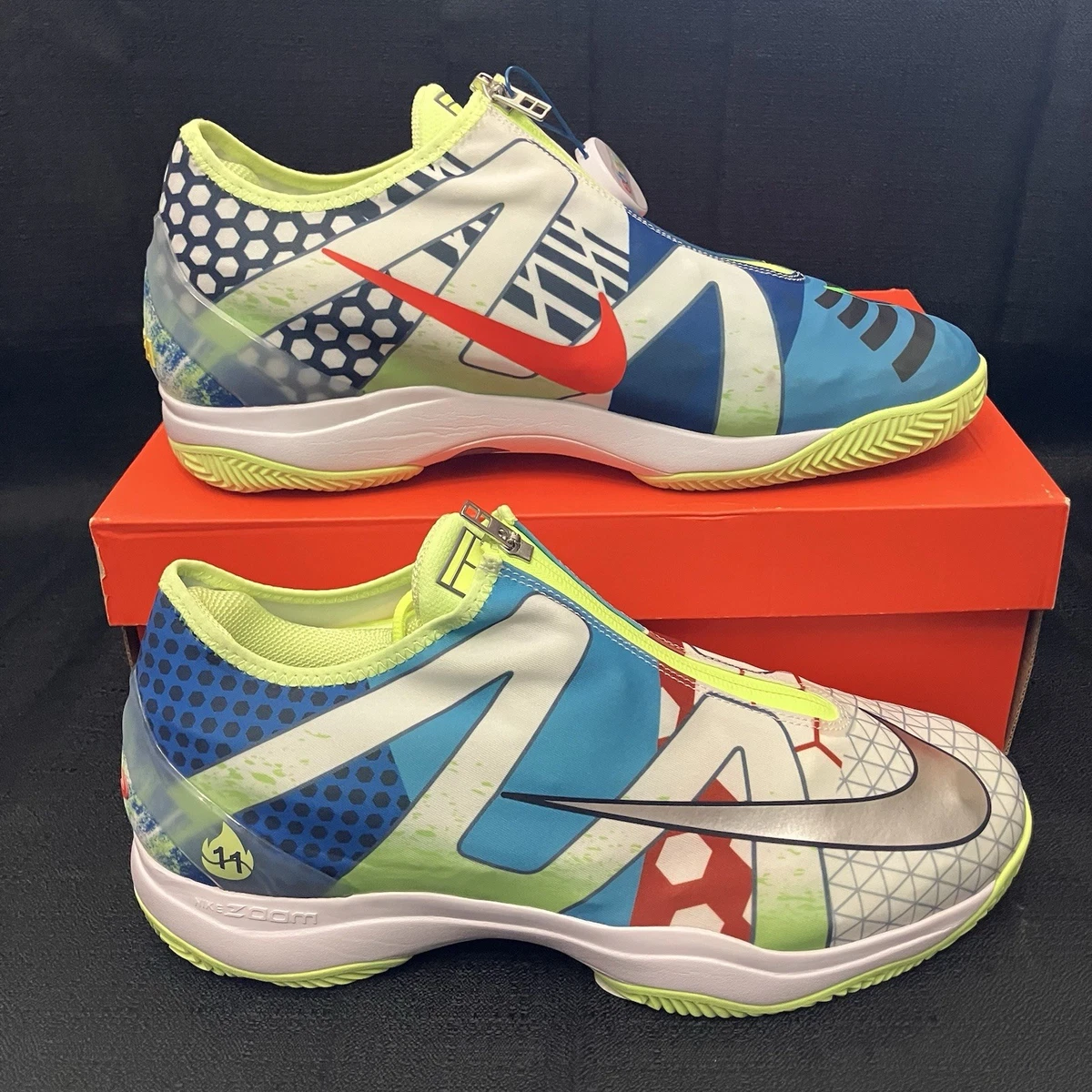 NikeCourt Zoom Vapor Cage 4 Rafa White Binary Blue Red for Sale