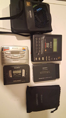 4x Sony Walkman MD-Player/-Recorder MZ-1 MiniDisc Digital Recording Schwarz