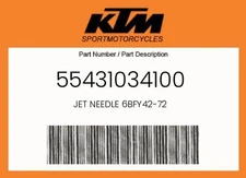 KTM Genuine Jet Needle 6Bfy42-72 - 55431034100