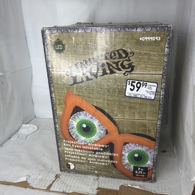 Gemmy Haunted Living Projection Airblown Evil Eye Inflatable 7  New In Box