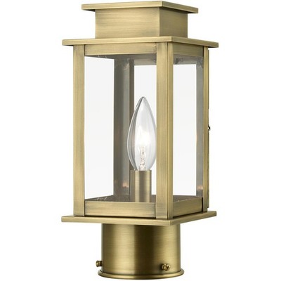 Livex Lighting 20201-01 Princeton Post Light or Accessories Antique Brass