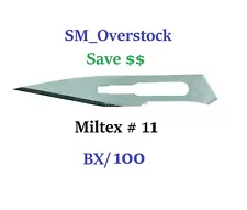 INTEGRA MILTEX 4-111 #11 Carbon Steel Surgical Blades 100/BX Sterile Kai Medical