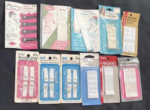 Vtg Bra Extenders~Shoulder Strap Guards+ Lot~Primstyle~Vanity Fair~Gemco~READ