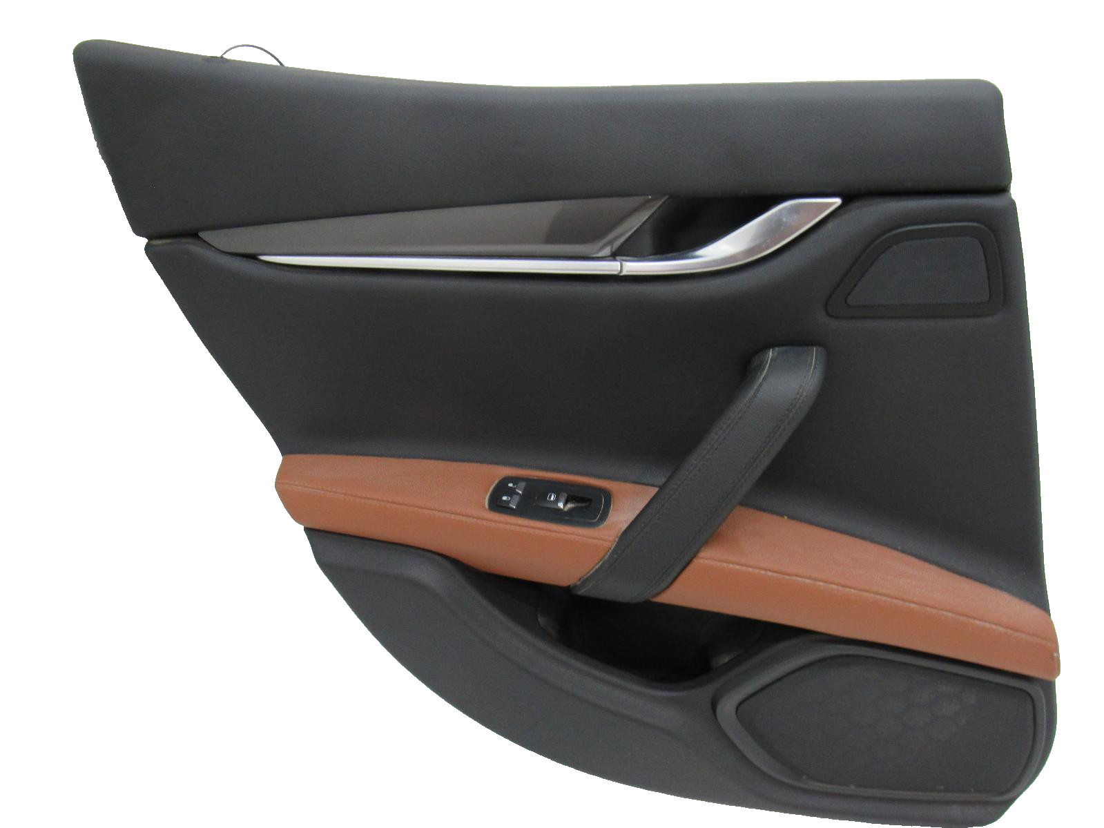 2018 MASERATI GHIBLI LR Left Rear Door Trim Panel OEM BLACK & TAN W/SWITCH