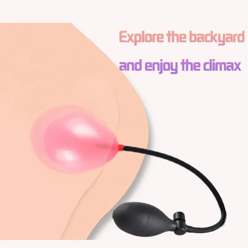 Dilatador anal inflable BDSM juguetes sexuales bomba estimulador de próstata tapón trasero para mujeres Foto 2 de 4