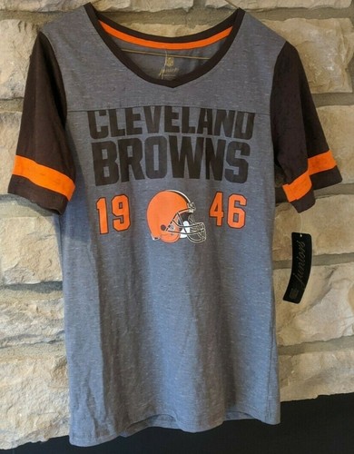 Cleveland Browns Juniors Shirt NFL M 7/9 grau meliert braun orange neu OVP - Bild 2 von 5