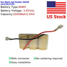 Battery for For Black and Decker GS500 Cordless Grass Shear DC 3.6V Replace Pack