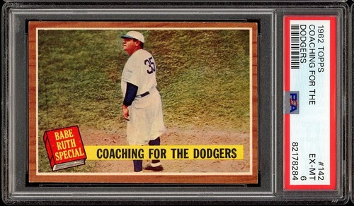 1962 Topps Baseball #142 Coaching For The Dodgers PSA 6