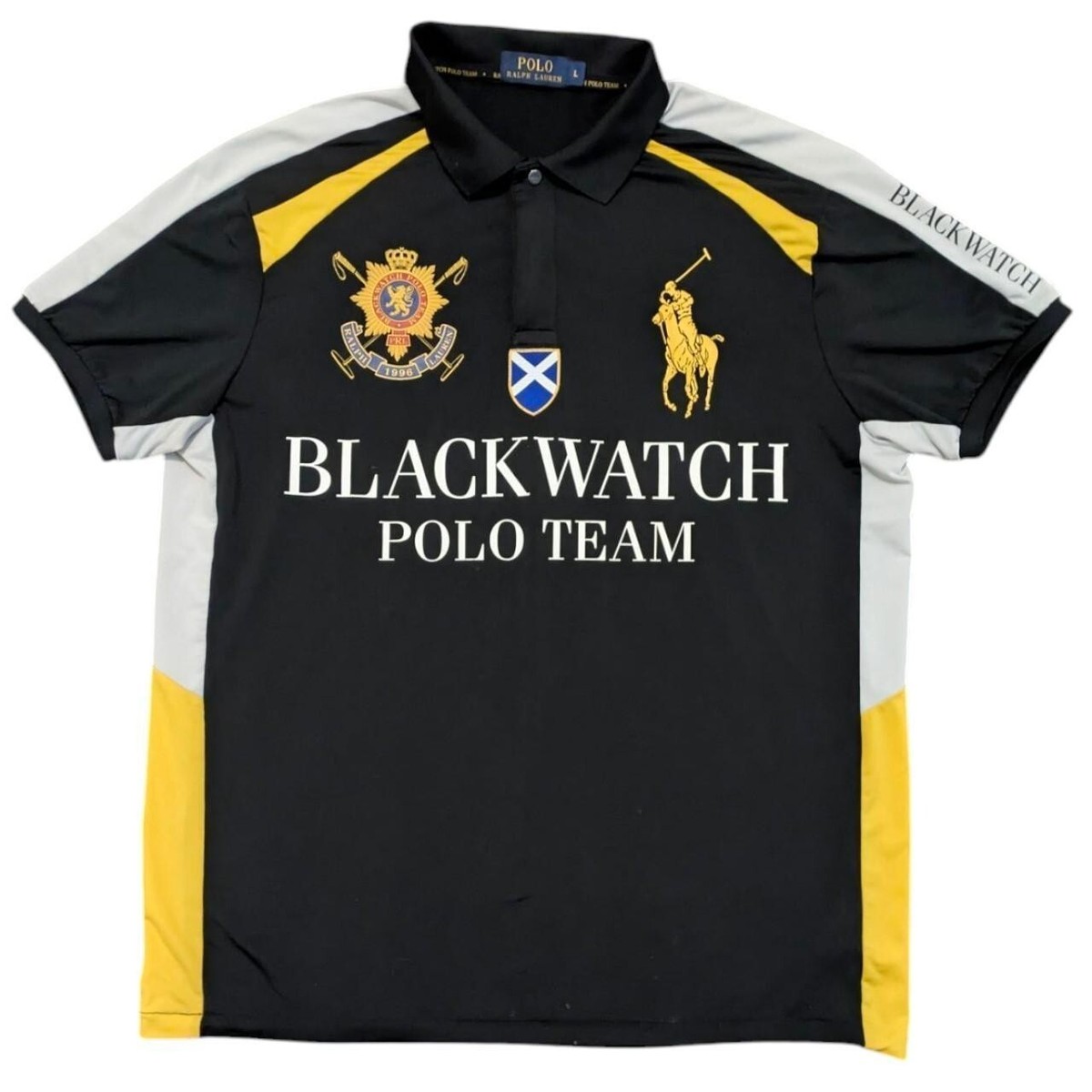 Blackwatch Polo Black And Yellow Ralph Lauren Shirt Polo By Ralph