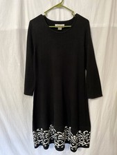 J Howard Black Sweater Dress Size L