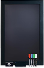 Magnetic Wall Chalkboard, Extra Large Size 20" X 30", Wood Frame, Chalkboard Sig