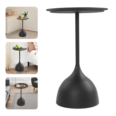 Modern Side End Table Round Side Table Freestanding Living Room Side Table Black - Image 1 of 4