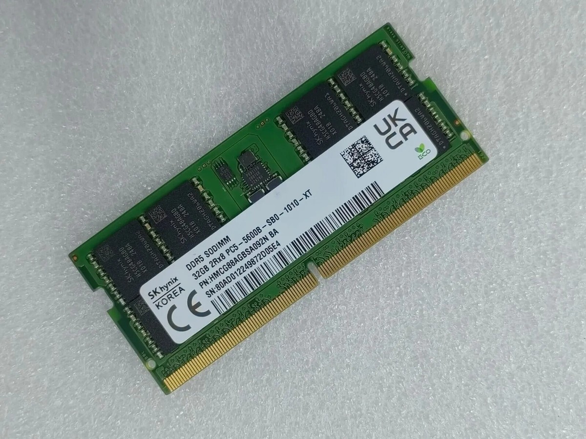 SKhynix DDR5 SODIMM 32GB(16GB×2)5600MT/s SK Hynix 16GB DDR5 5600MHz Laptop SODIMM RAM 1Rx8 PC5-5600B