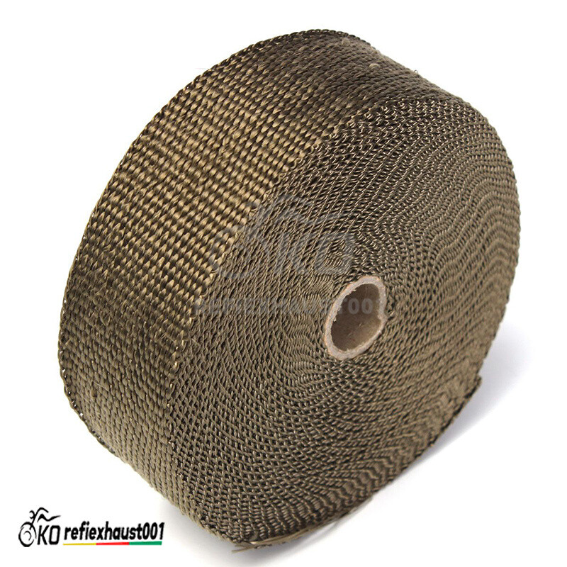 15M Roll Lava Exhaust Manifold Header Pipe Heat Wrap Tape 10 Ties Kit Motorcycle