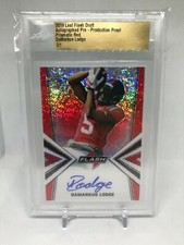 2019 Leaf Flash Draft DAMARKUS LODGE Auto Bengals Prismatic Red Proof #1/1