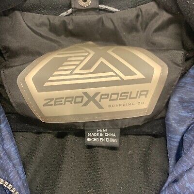 Zeroxposur Jacket Mens Medium Blue Full Zip Pocket Lined Zeroxposur Jacket Mens Medium Blue Full Zip Pocket Lined