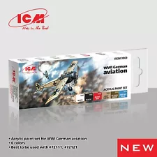ICM 3069 – Acrylic scale modeling paint set for WWI German aircraft