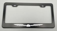1 Laser Engraved Thunderbird Black Stainless Metal License Plate Frame Fit Ford