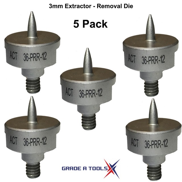 Aluminum Self Piercing Rivet Gun 3mm Extractor Removal Die/Mandrel(5