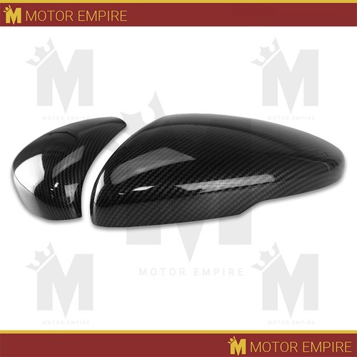 Side Mirror Cover For 18-20 Honda Accord Carbon Fiber Print Top Half Overlay Cap - Picture 6 of 9