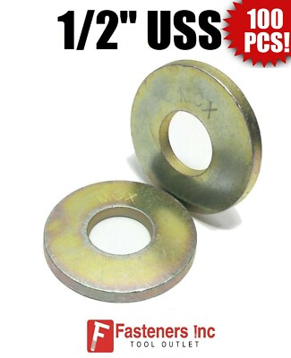 #ad #ad Qty 100 1 2quot; Extra Thick Flat Washers USS Grade 8 Hardened Washer MCX Mil Carb $39.89