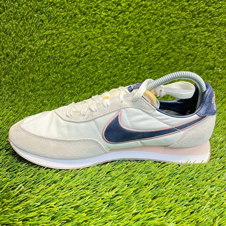 Nike Waffle Trainer 2 SE Niños Talla 7Y Beige Azul Atlético Zapatos para Correr Tenis Foto 2 de 4