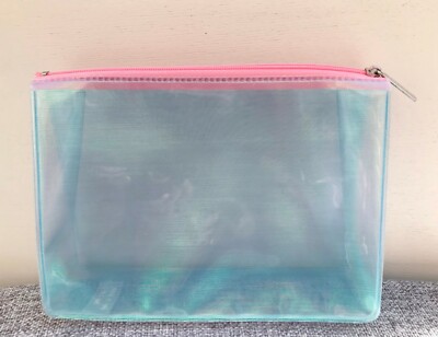 Sephora Pink see through Makeup Cosmetic Bag Pouch Case
