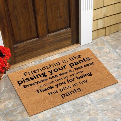 Welcome Friends Funny Quotes Gift for Friends Decoration Doormat Front Floor Mat