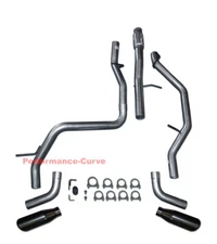 2009 - 2014 Avalanche Yukon XL Suburban Dual Exhaust Pipe Kit w/ Black Tips