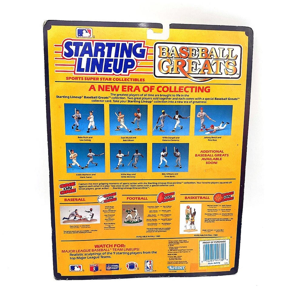 1989 LOU GEHRIG BABE RUTH New York Yankees Baseball Greats Starting