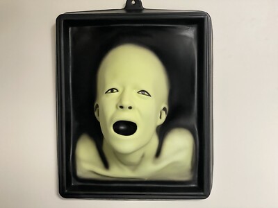 Dark Illusions 1994 Robert Marino 3D Wandskulptur Screaming Man leuchtet Dunkeln