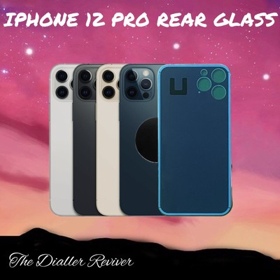 Für iPhone 12 Pro -alle Farben- Rückseite Glas Ersatz mit großem Kameraloch