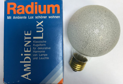RADIUM Globelampe G80 E27 230V 100W Eiskristall klar Glühlampe NEU Ambiente Lux 