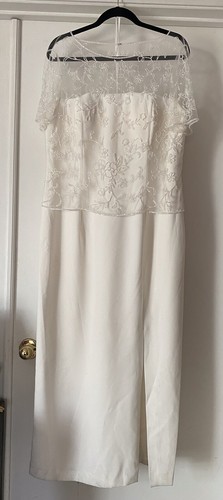 Michael Angelo Beaded Wedding Dress.. Ivory ..Women’s Size 16