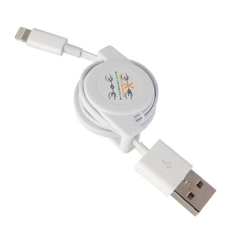For iPHONE RETRACTABLE USB CABLE CORD CHARGER POWER WIRE DATA