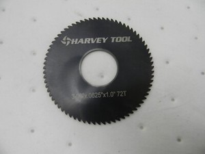 HARVEY TOOL 3 x 1/16″, 1″  72-Tooth Solid Carbide Saw Used SAE0625-C3