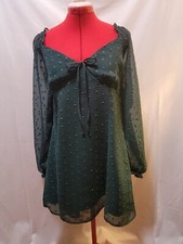 Asos Dark Green Babydoll Dress. US Size 12