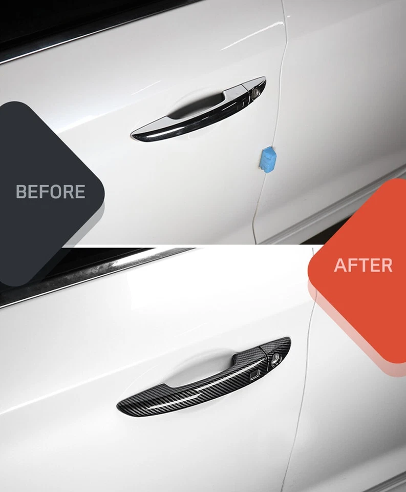 Carbon Fiber ABS Door Handle Cover Trim For Hyundai Sonata 2016-2019 Accessories - image 4 of 4