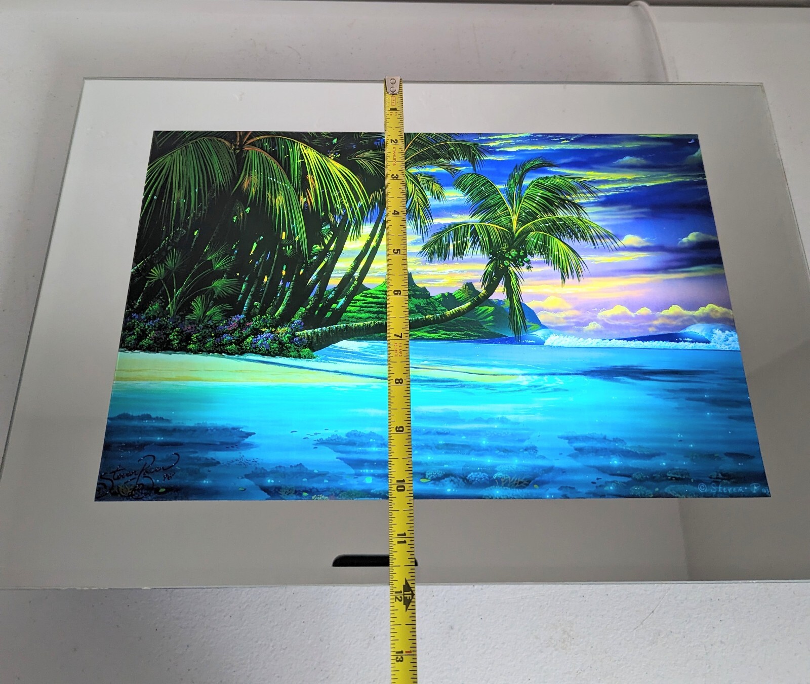 Rare 90s Light Up Motion Beach Wall Art Picture OCEAN and BIRD SOUNDS